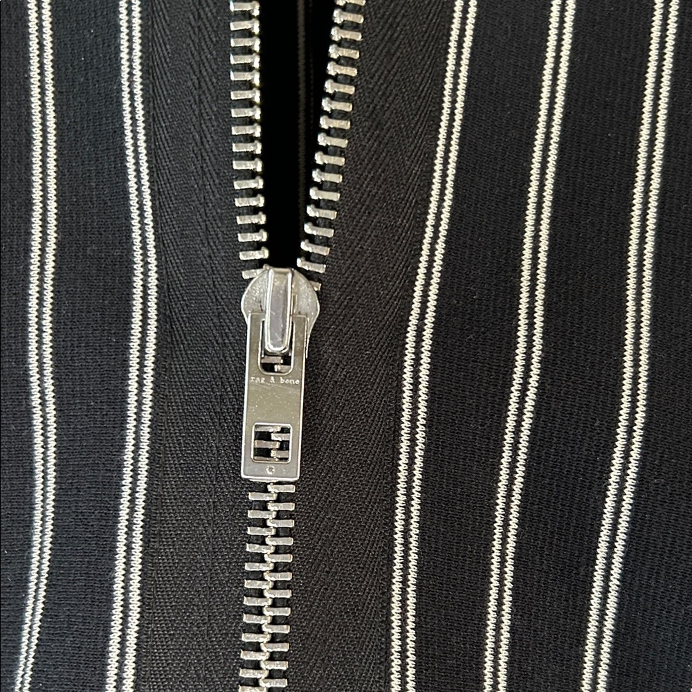 rag & bone Black and White Striped Jacket full zip XS - Picture 4 of 7
